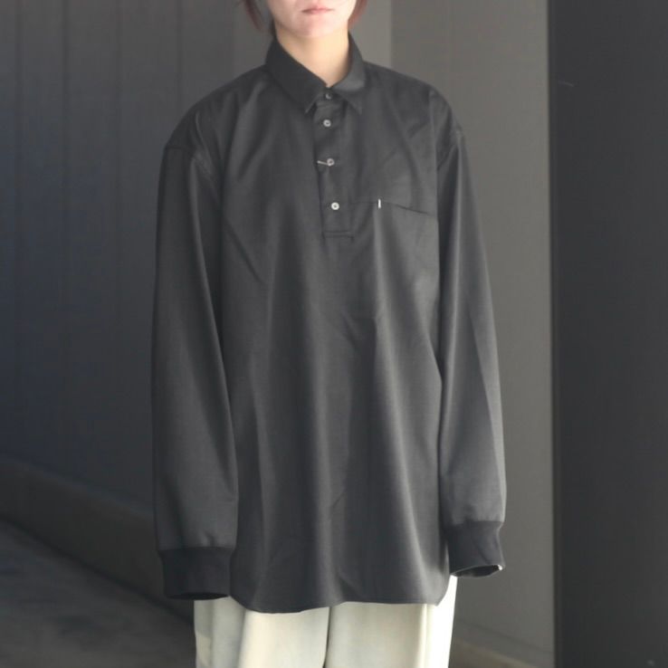 【残り一点】ウォッシャブルツイルプルオーバーシャツ