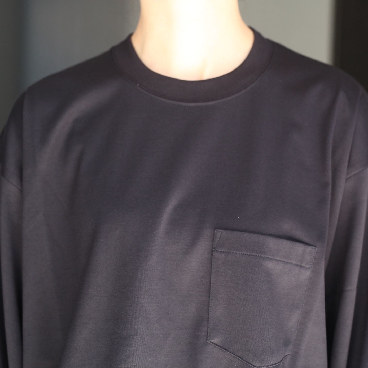【残り一点】Supima Cotton Oversized Long Sleeve Pocket Tee