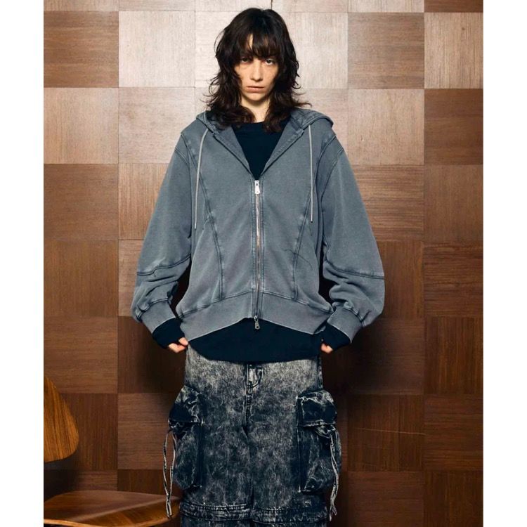 【残り一点】Piping Pigment Dye Zip Parka