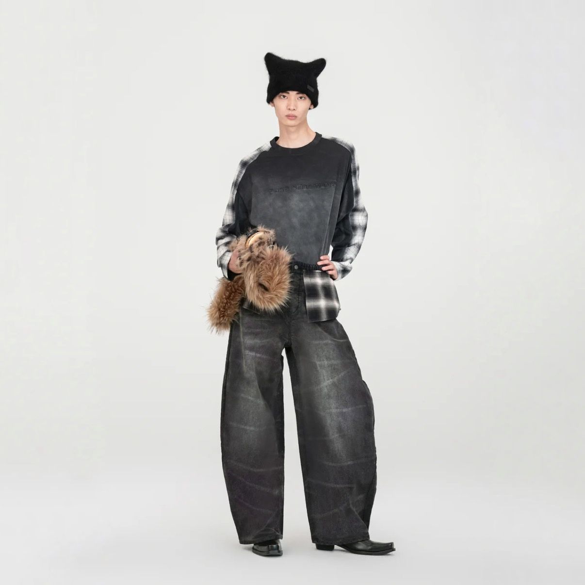【残り一点】2-IN-1 Washed Denim Pants