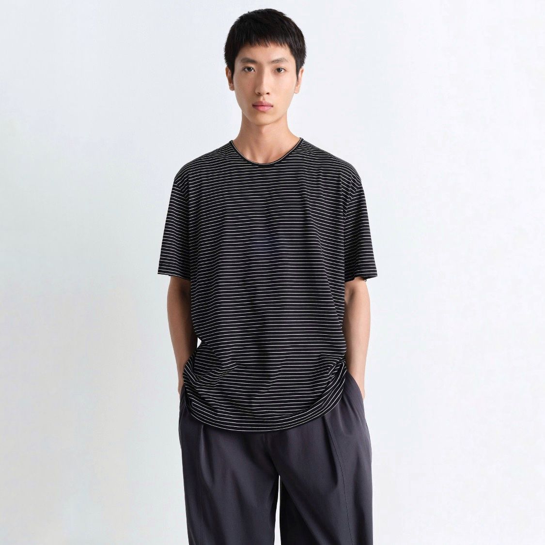 【人気急上昇中♪】LEMAIRE コットン リブTシャツ LEMAIRE Rib T-Shirt in Light Cream | MARAIS zh-CN