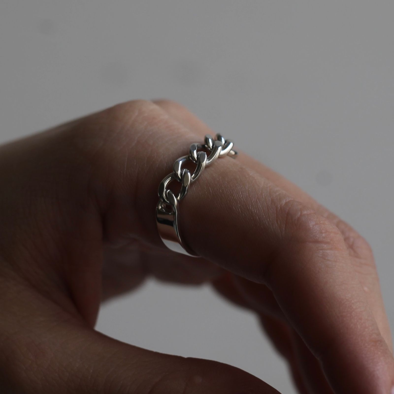 【残り一点】Curb Chain Narrow ID Ring(5.5mm)