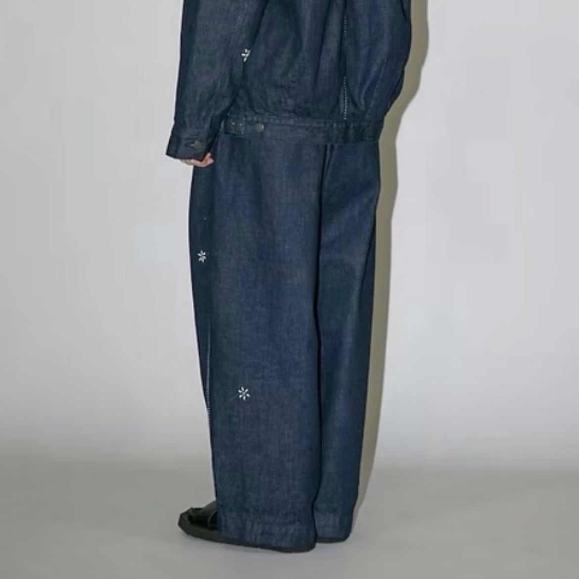 【残り一点】12.5OZワイドデニムパンツ(PRINTED_ONE WASH)