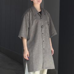 【残り一点】ポケットオープンカラーシャツ(POLYESTER/RAYON)