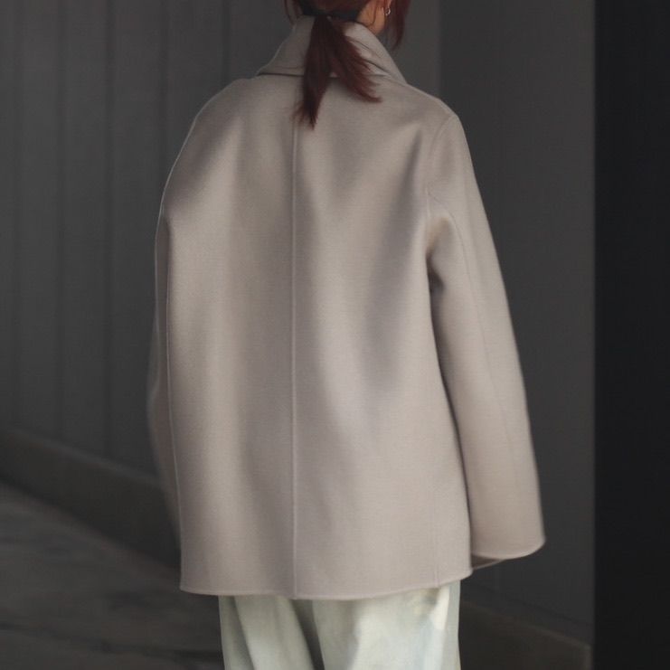 【残りわずか】Wool Cashmere Beaver Reversible Stole Jacket
