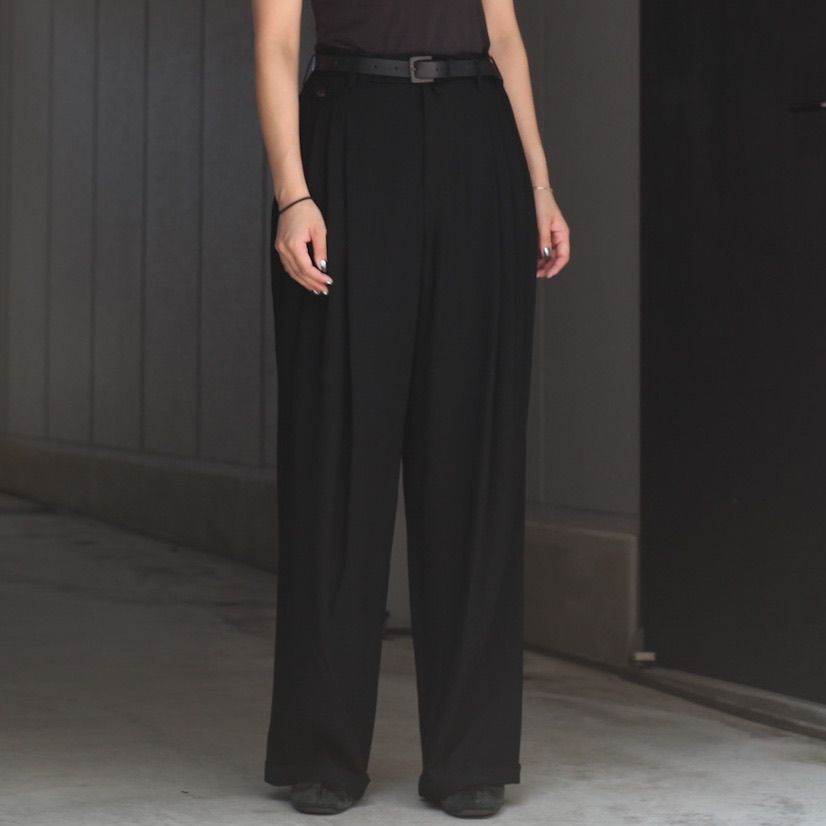 【残り一点】3 Tuck Wool Serge Trousers