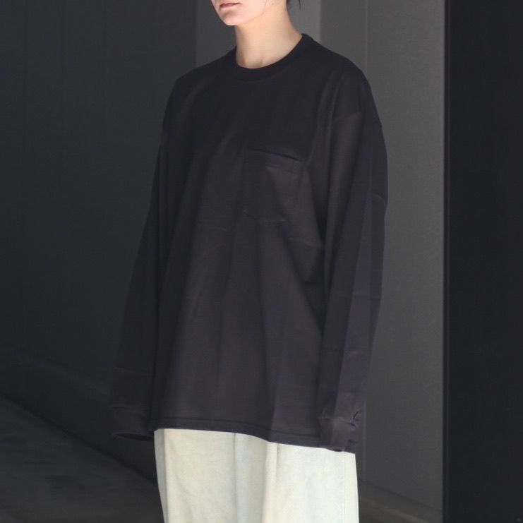 【残り一点】Supima Cotton Oversized Long Sleeve Pocket Tee