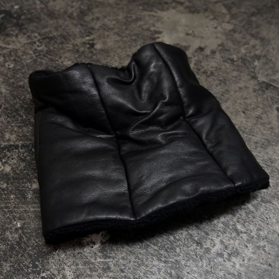 【お取り寄せ注文可能】Leather Rib Combi Snood Cow