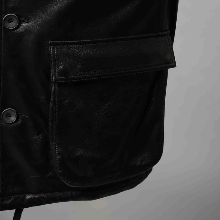 【残り一点】Sheep Leather Front Button Single Blouson