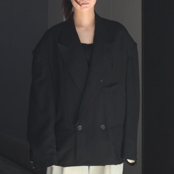 【残り一点】Round Big Shoulder Wool Serge Jacket