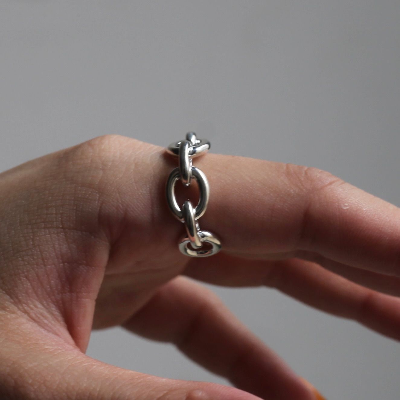 【残り一点】Oval Link Ring(SILVER)