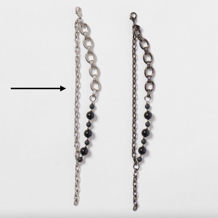 【残り一点】Beads Chain Breacelet_A(SILVER)