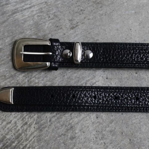【再販売通知受付可能】Minimal Western Belt(GRAINED COW LEATHER)