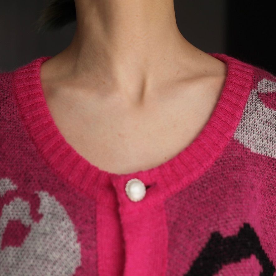 el conductorH - 【残り一点】Mohair Knit Crewneck Cardigan(LIPS