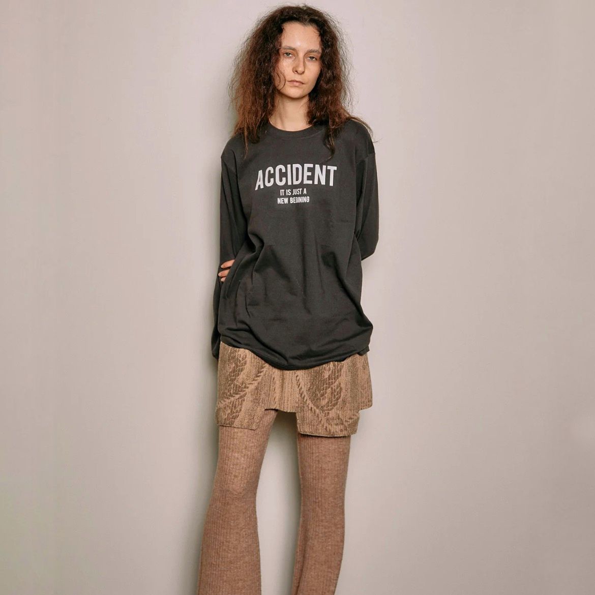 MAISON SPECIAL - 【残り一点】Accident Handouted Long Sleeve T