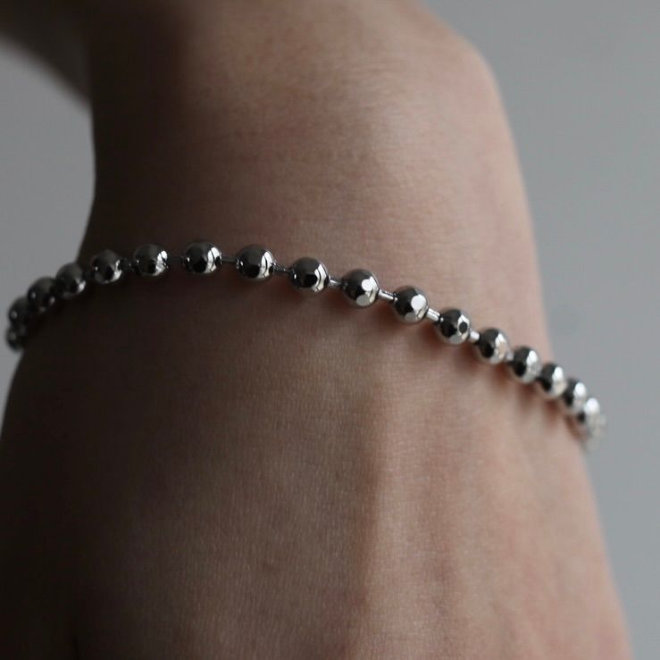 【残りわずか】Cutting Ball Bracelet(SILVER)
