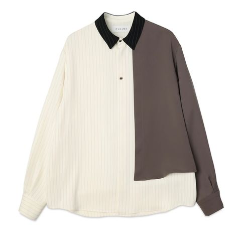 【残り一点】Double Satin Asymmetrical Layered Shirt