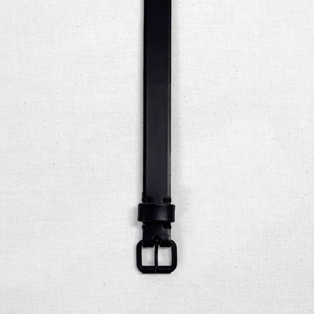 【残りわずか】カラーバックルロングベルト(BLACK×BLACK)