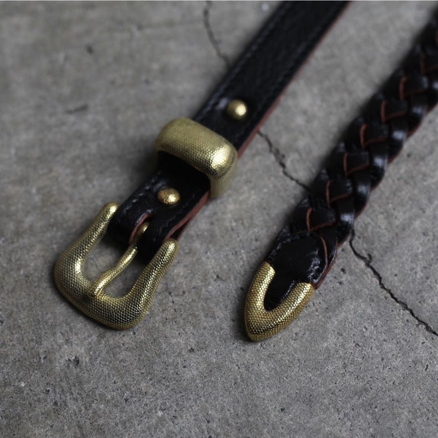 【残り一点】Dotted Western Buckle Lace Up Belt(GOLD)