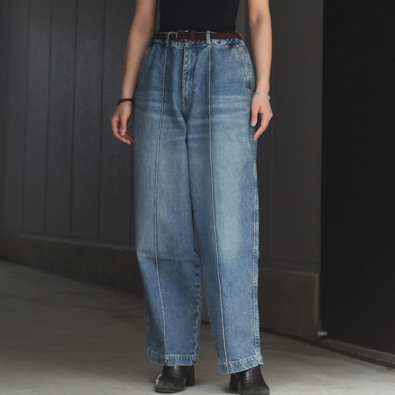 即完品】ttt Organic Cotton Denim Wide Pants tic-guinee.net