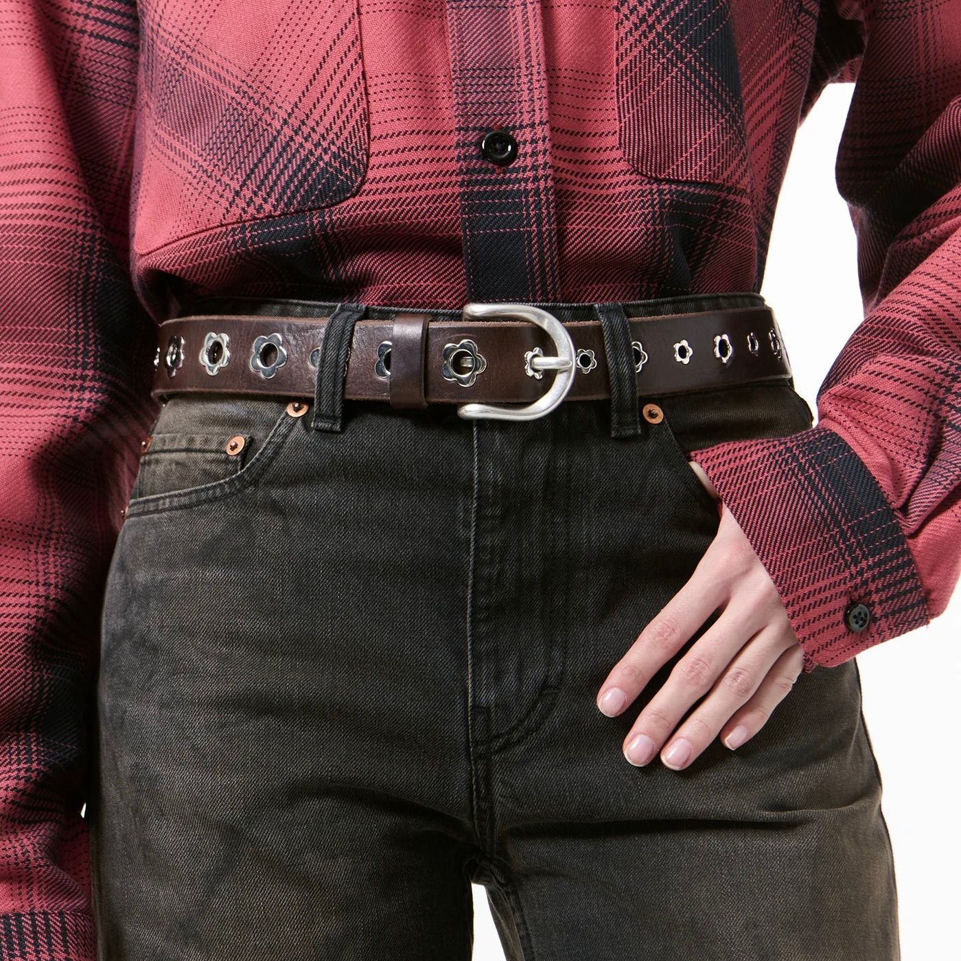 【残り一点】3.5cm Flower Belt