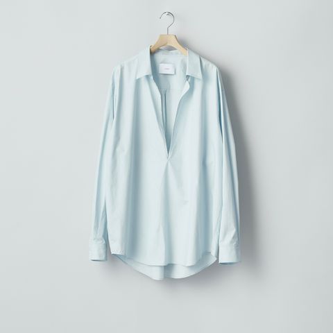 【再販売通知受付可能】Suvin Cotton Oversized Skipper Shirt