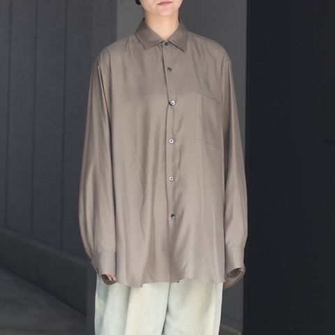 【残り一点】Cupro Twill Oversized L/S Shirt