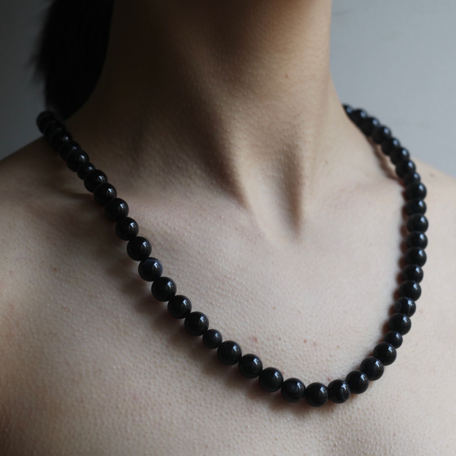 【残りわずか】Single Juzu Necklace Slim(BLACK)
