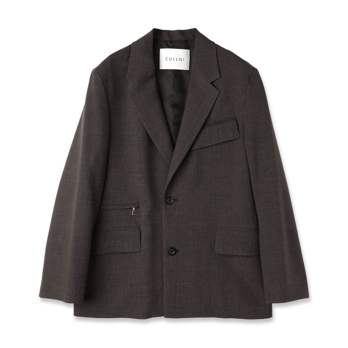 【残り一点】Glen Check Zip Pocket Tailored Jacket