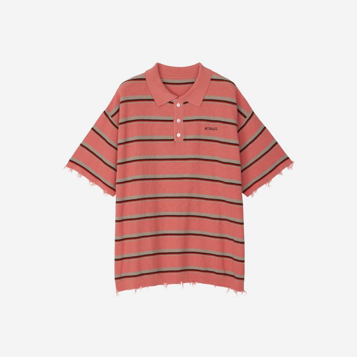 【残り一点】NL Border Grunge Big Polo Knit