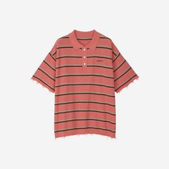 【残り一点】NL Border Grunge Big Polo Knit