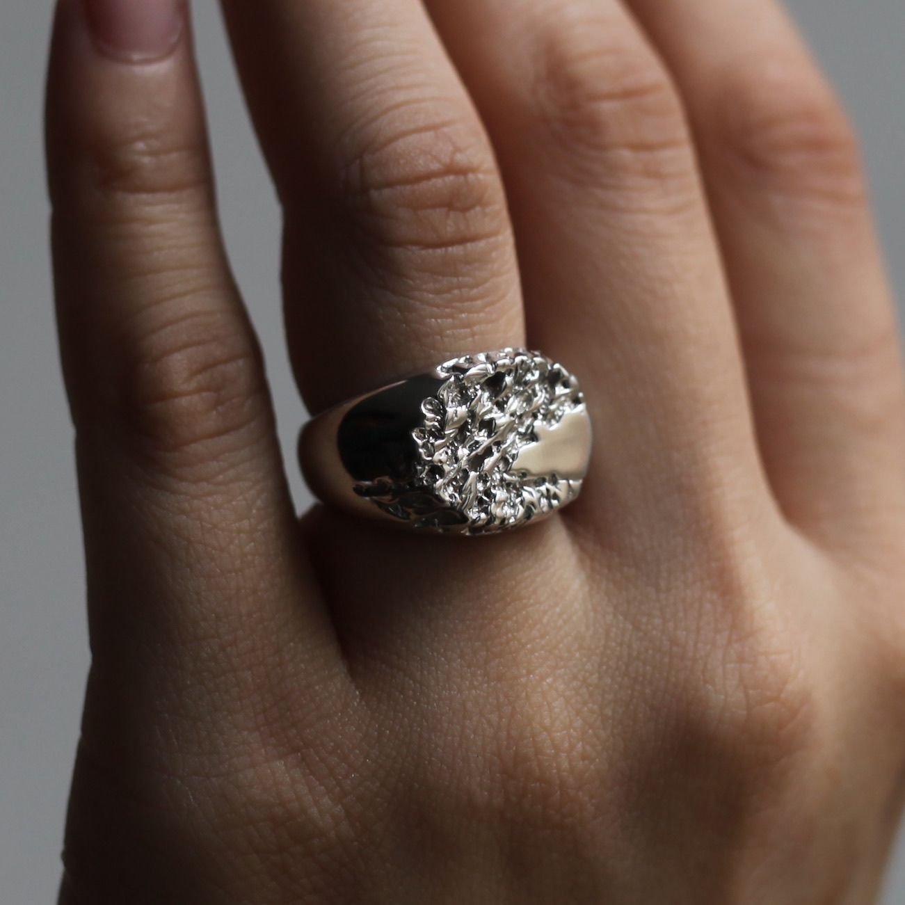 【残り一点】Rock Signet Ring(SILVER)