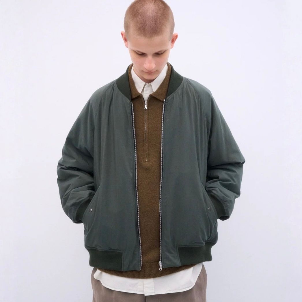 【残り一点】Fibril Nylon Satin Flight Jacket