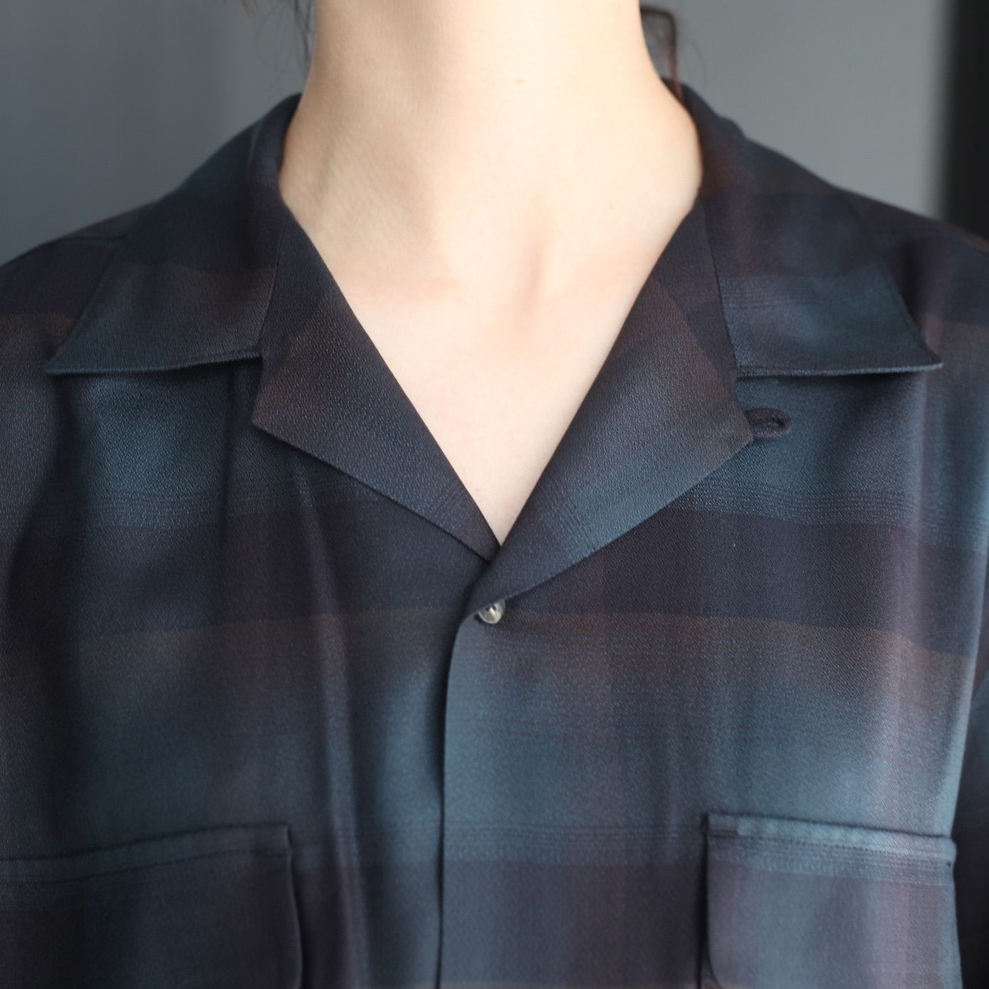 【残り一点】Plaid Open Collar Shirts