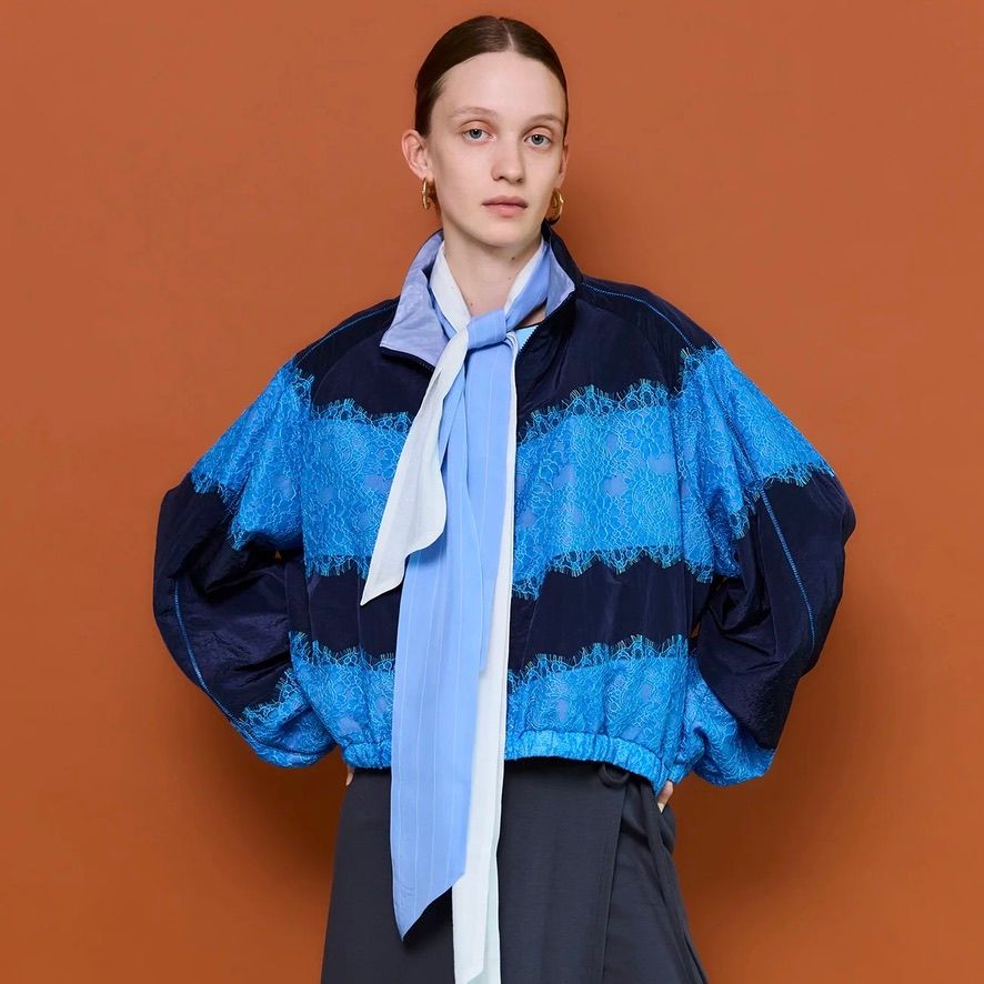 【残り一点】リバーシブルレースブルゾン