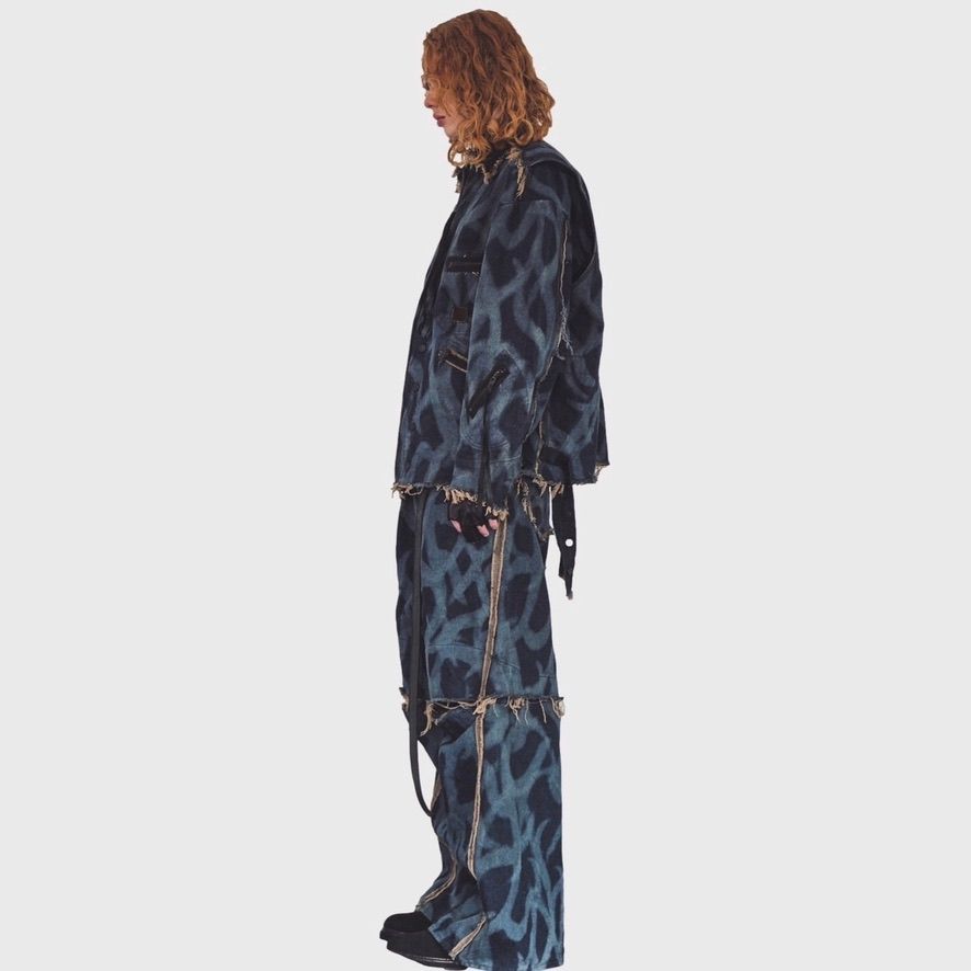 【残り一点】Slash Seam Twist Buggy Jeans(SHADOW ASAT)