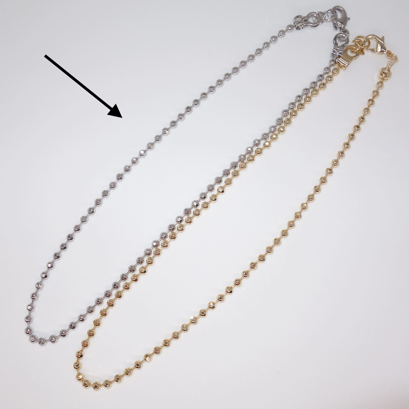 【残りわずか】Cutting Ball Necklace(SILVER)