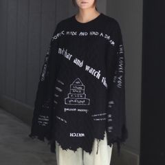 【残り一点】"TATTOO" Embroidery Cable Knit