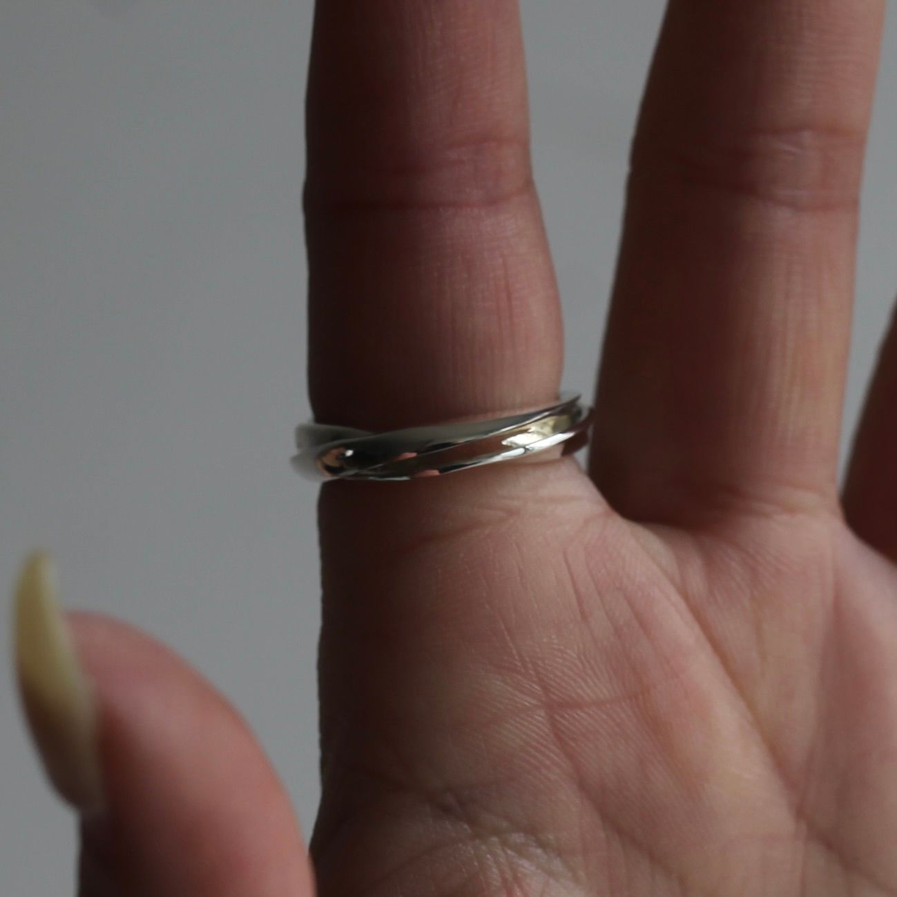 【残り一点】Oval Gimmel Ring