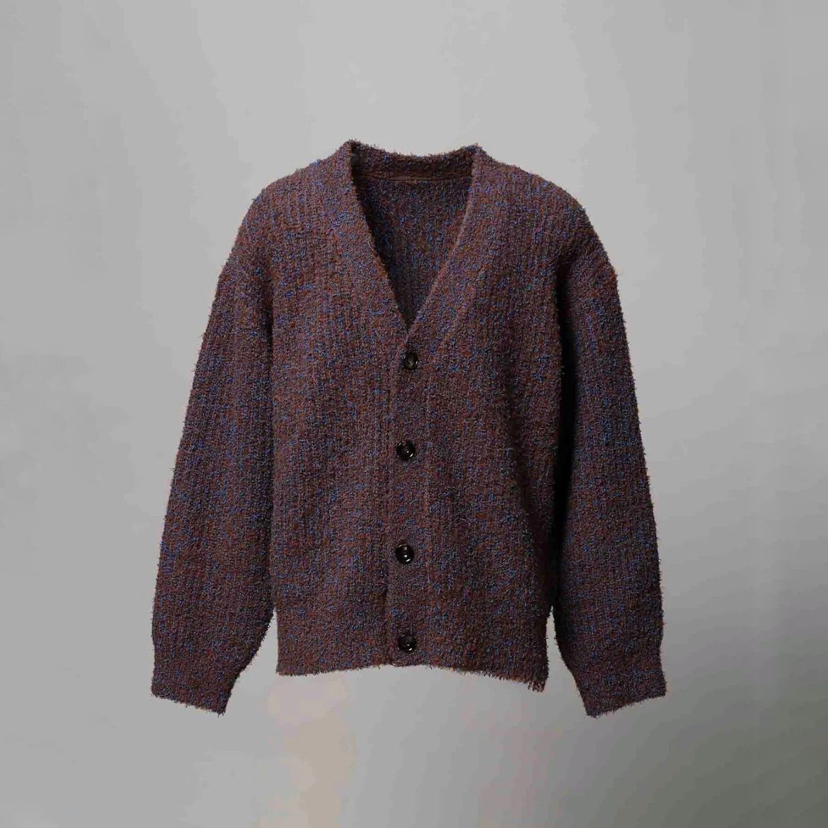 【残り一点】Mix Color Fancy Yarn Prime-Over Knit Cardigan