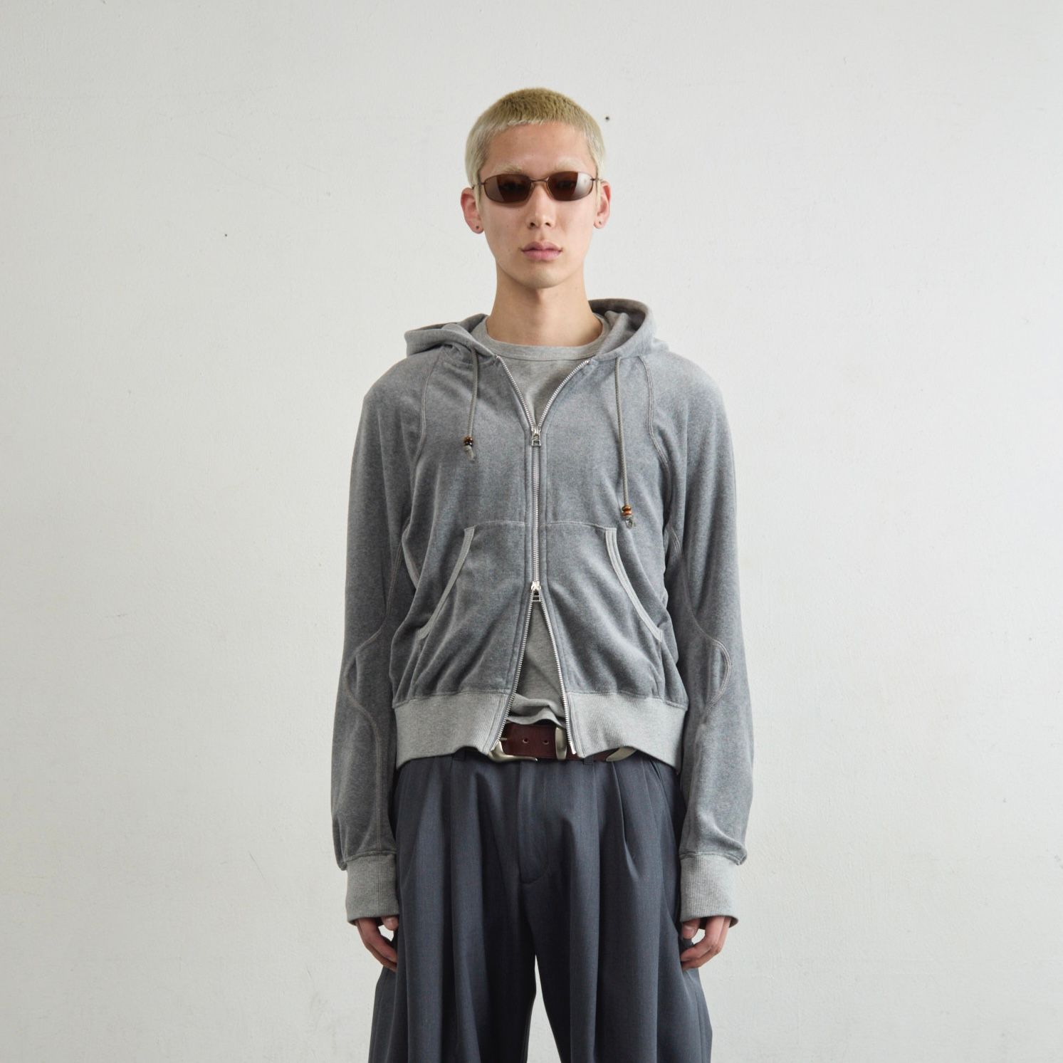 【残り一点】Velour Zip Up Hoodie