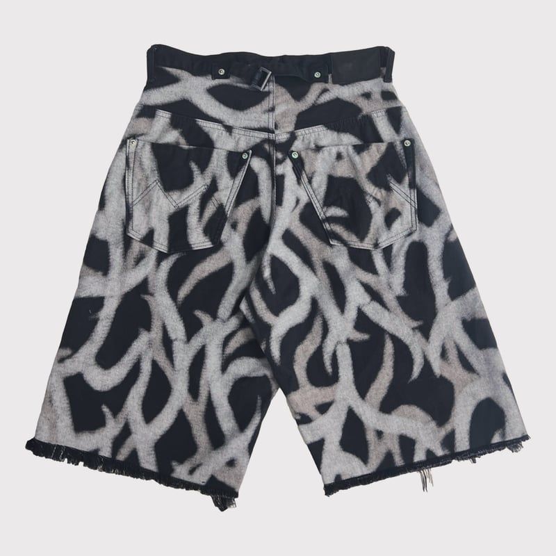 【残りわずか】Cut Off Heavy Short Wide Jeans(DISCHARGE PRINTED ASAT CAMO)