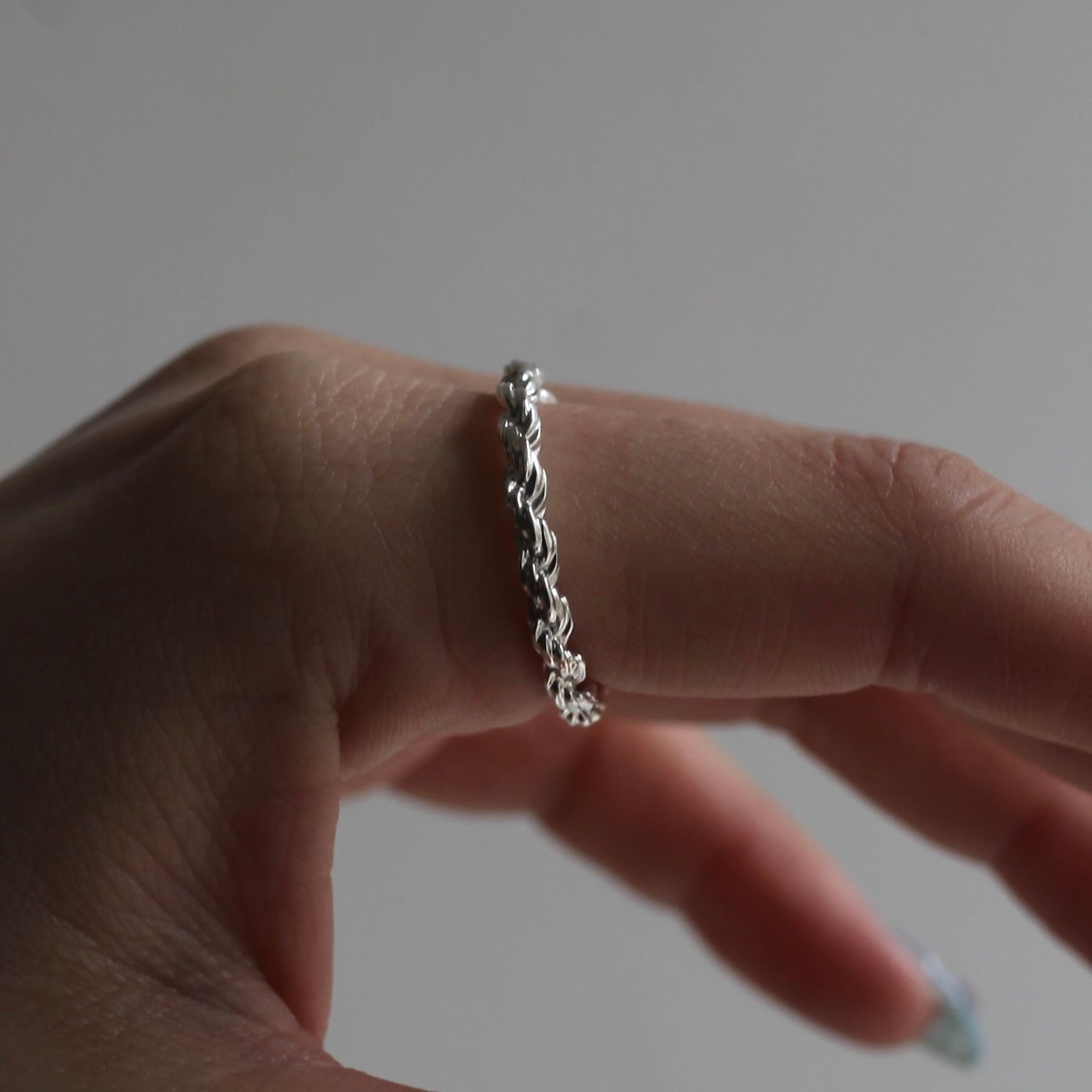 【残り一点】Rope Chain Ring(3.2mm)