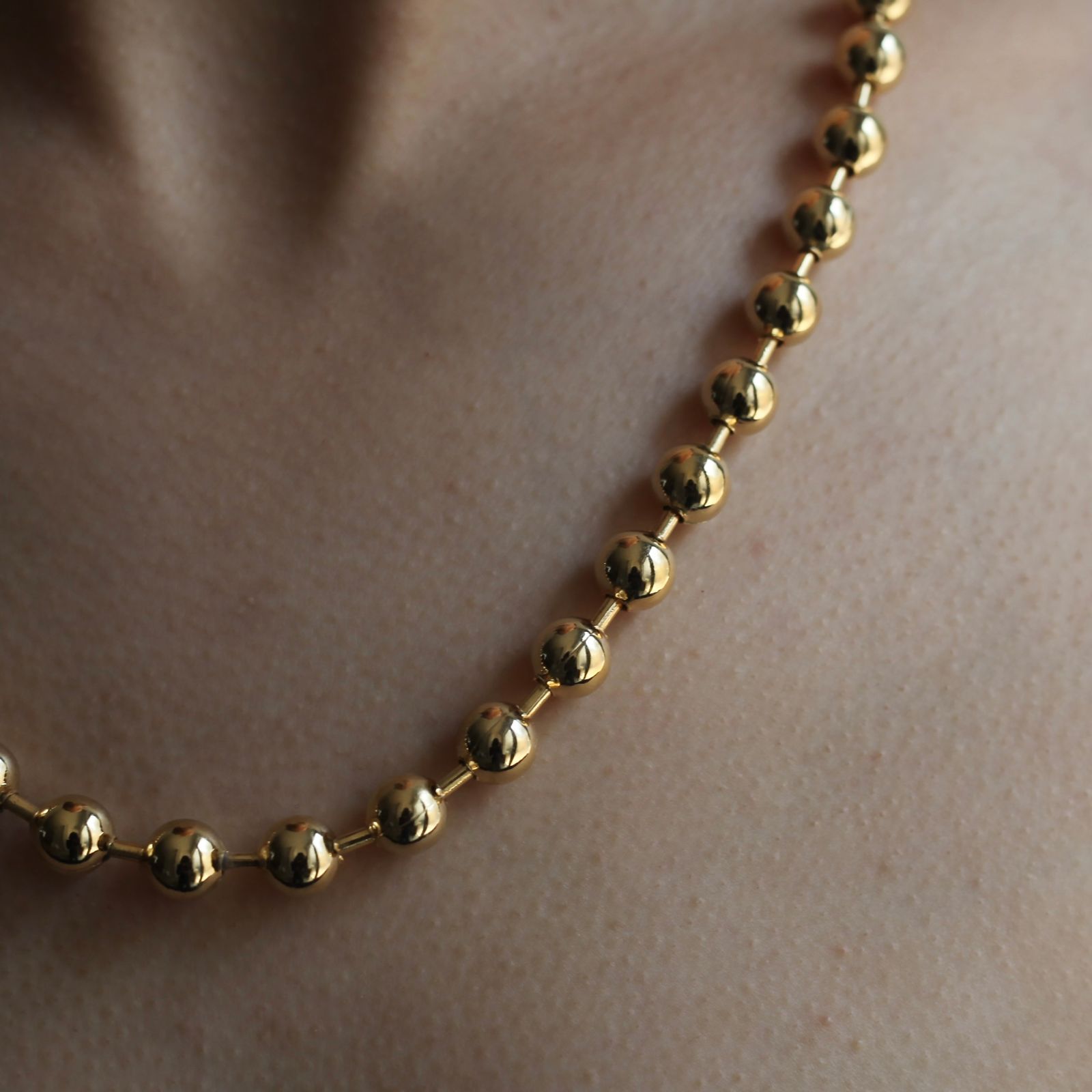 【残り一点】Ball Chain Necklace(GOLD)