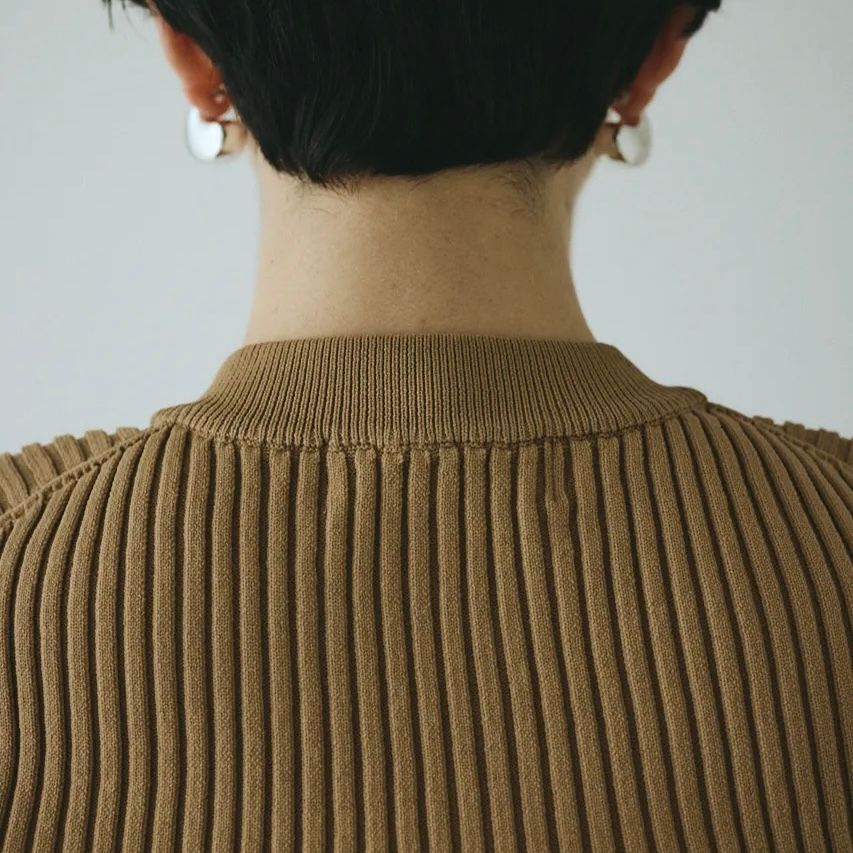 【残り一点】Henley Neck Knit Tops