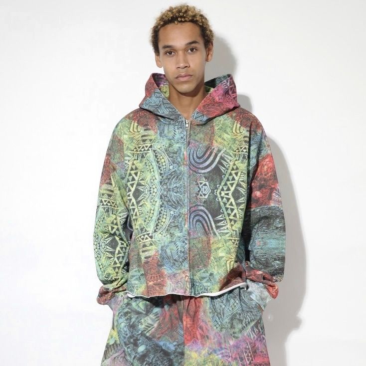 【残り一点】Cut Off Wide Zip Sweat Hoodie