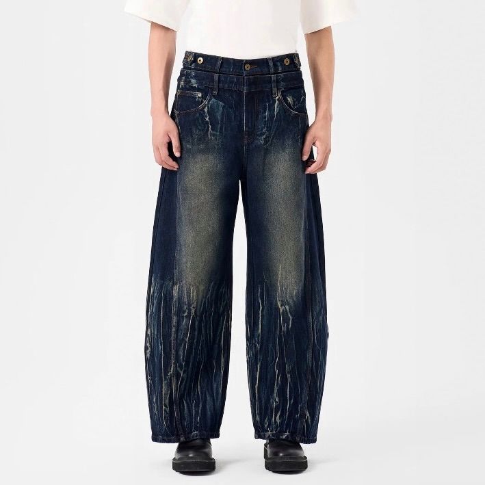 【残り一点】Gradient Tie Dye Denim Trousers