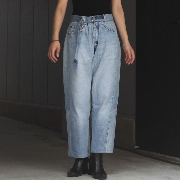 SEEALL - 【残り一点】Reconstructed Belted Baggy Denim_1(S