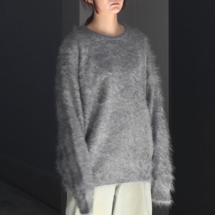 【残り一点】Cashmere Shaggy Knit Crew Neck LS