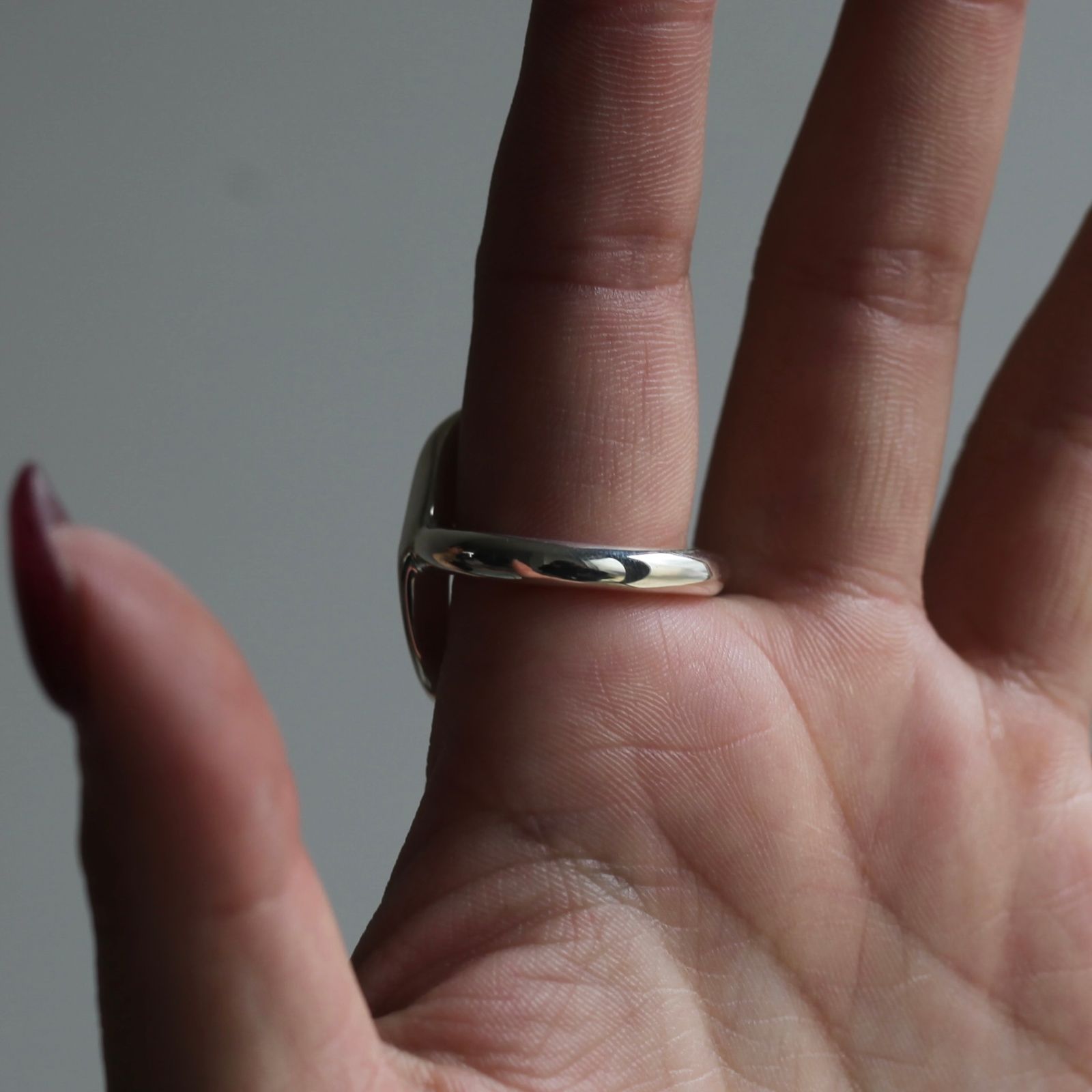 【残り一点】Curb Link Ring(WHITE)